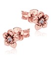 Beautiful Flowers with CZ Stone Silver Ear Stud STS-5477  